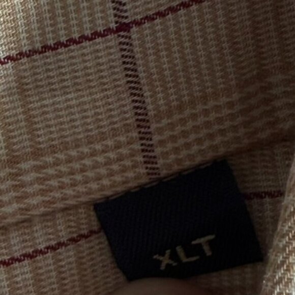 Gitman Bros Mens Long Sleeve Button‎ Dress Shirt Beige Brown Plaid Size XLT USA - Picture 8 of 12